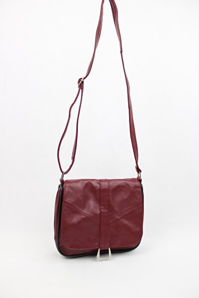 mossi Genuine Leather Claret Red Cover Women's Shoulder & Crossbody Bag – Classic and Stylish Everyday Model