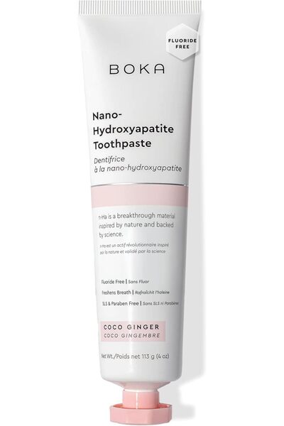 BOKA PINPOXE Coco Ginger Toothpaste - Nano-Hydroxyapatite, Fluoride-Free, 4 oz