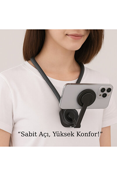 SMAYLİNG 360 ° Adjustable Magnetic Neck Phone Holder – Hands-Free Watching, Multi-Use Supported