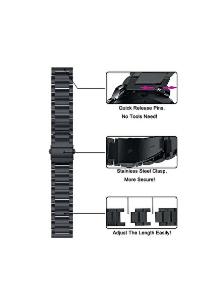 O Ozone (Pack of 2) Metal Band For CMF by Nothing Watch Pro/Watch Pro 2 Watchband Bracelet - Multicolor