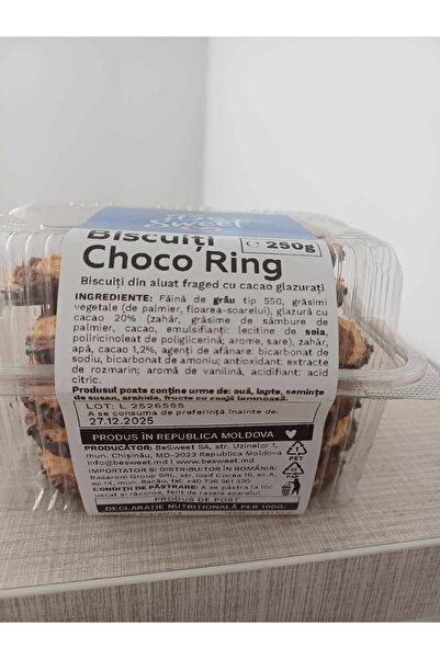 BE SWEET Biscuits with chocolate glaze Choco Ring Besweet (Fasting product) 250gr