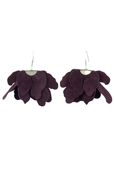 HAIArt Large flower earrings - Dark Chocolate