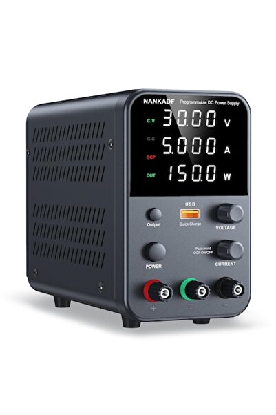 NANKADF Laboratory Power Supply 0-30 V 0-5 A 150 W with LED Display and 15W USB Port
