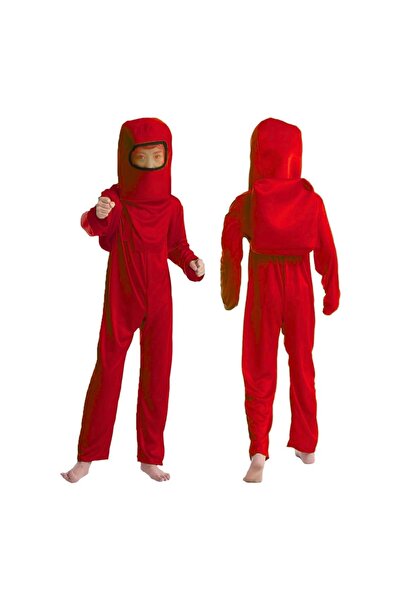 Toybox Kids Astronaut Costume, Among Us Role-Play Costume Set, Red