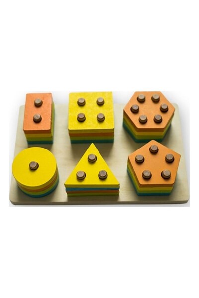O.M.D Montessori educational wooden toy - shapes and colors