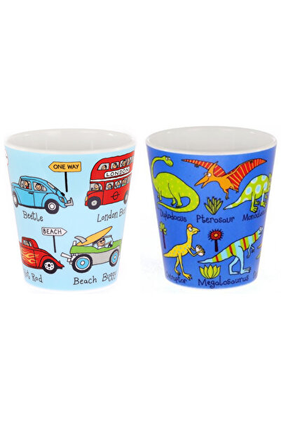 Tyrrell Katz 2-Piece Melamine Drinking Cup (Cars & Dino)