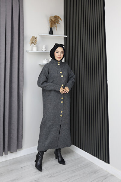 sorisso Knitwear Dress, Long, Button Detail