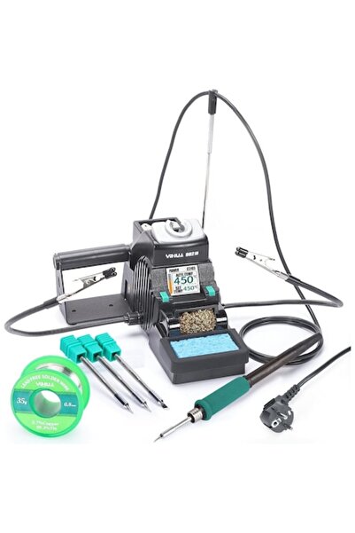 Yihua Stație de lipit cu fier, LCD, compatibilă cu vârful C245, 90-450C