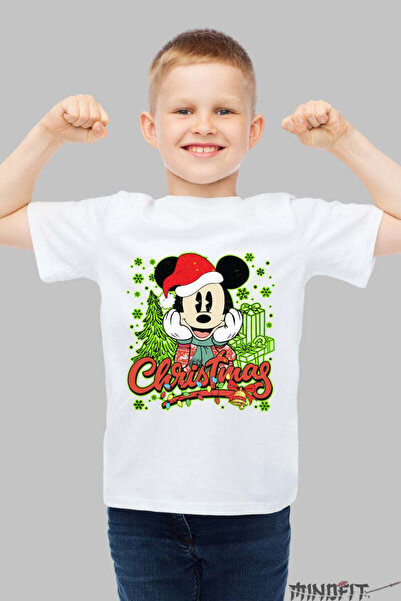 GILDAN Tricou De Craciun Copii Soricel Vesel Cu Caciula Rosie Baiat