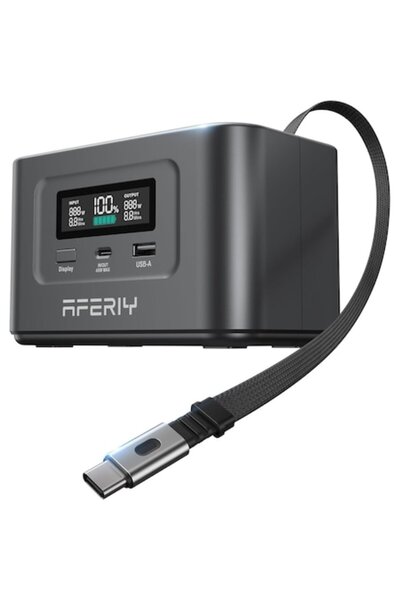AFERIY Stație de alimentare portabilă 100W 99.2Wh 31000mAh USB-C PD3.0 și sol...