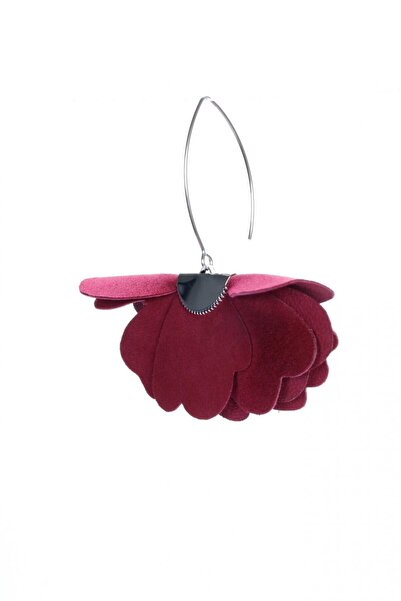 HAIArt Small flower earrings - Grena / Burgundy