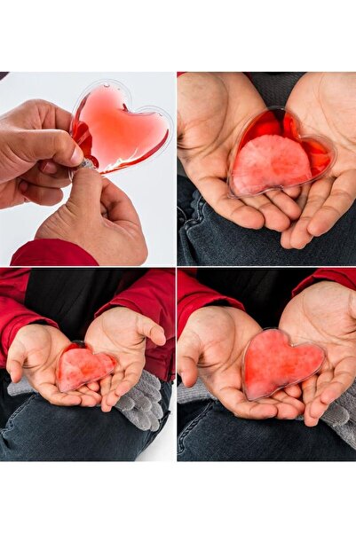 HEDİYEVİM Çocuklar için Kalpli Jelli El ısıtıcı Cep ısıtıcı Soğuk havalarda elleri ısıtan cep Sobası minik ısı