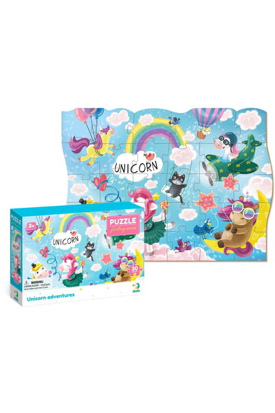 Dodo Puzzle - Aventurile magice ale unicornilor (30 piese)