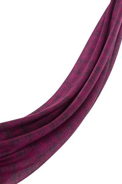 Nihan Desenli Soft Eşarp Mürdüm