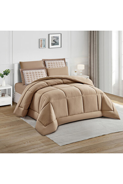 unique home collection طقم لحاف مزدوج من يونيك هوم، مصنوع من ألياف دقيقة صلبة...