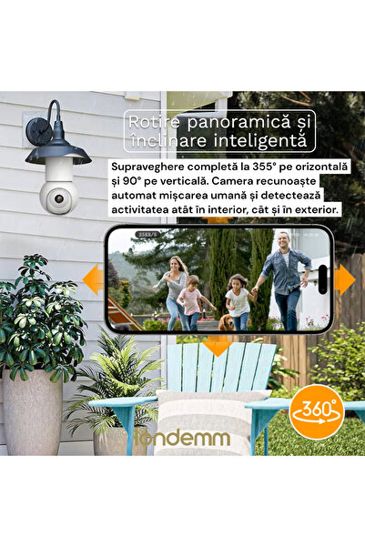 LONDEMM LONDEMM Bulb Type 2K Video Surveillance Camera, Tuya Smart / Smart Life Compatible, 4MP 2560*1440