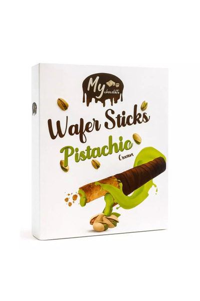 MY أصابع رقائق الشوكولاتة مع كريمة بنكهة الفستق - 200 غرام