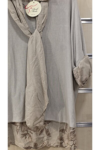 Park Moda Cotton Blouse with Scarf and Shirt