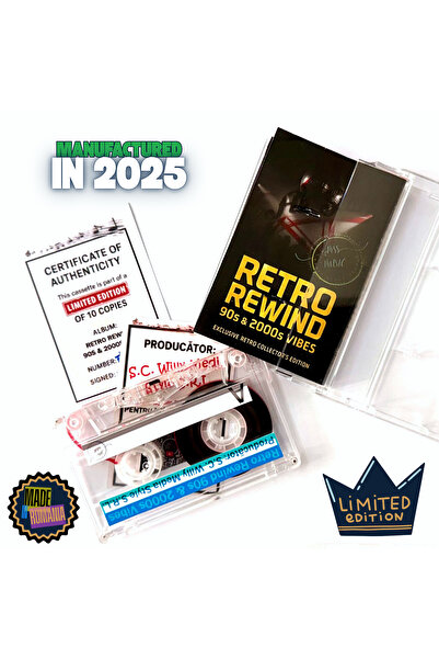 Caseta Audio Retro Rewind – Audio Cassette 90s & 2000s Vibes | Limited Edition | Made in Romania (2025)