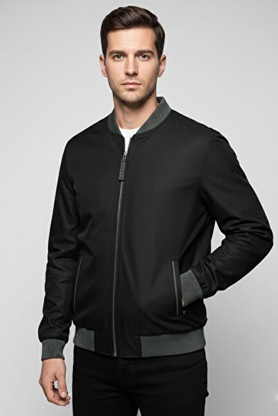 Deriderim Apollo Double-Sided Genuine Leather Green Grinding Bomber Men's Jacket