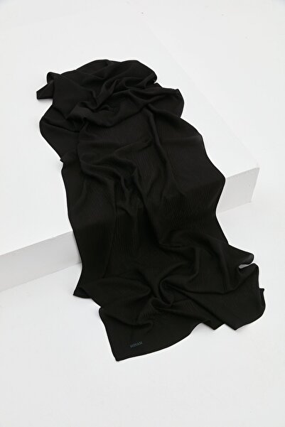 Nihan Jakarlı Pamuk Lyocell Şal Siyah