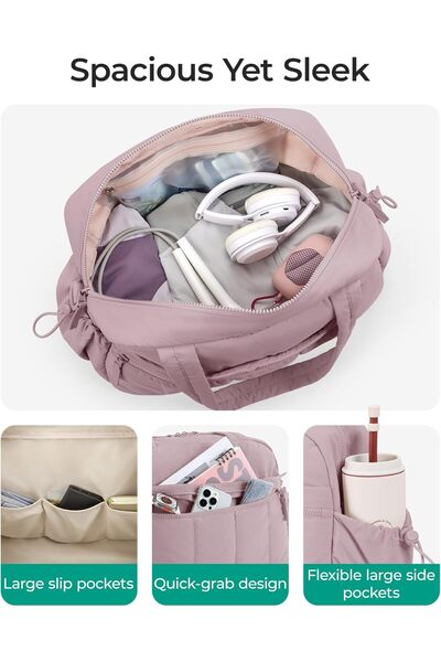 BAGSMART Gym Bag for Women — Travel Duffle with Wet Pocket, Water Resistant, Medium