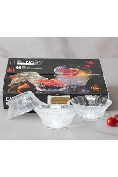 dealshopromania Set de 6 boluri de sticlă El Nada 330 ml