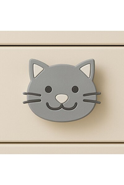ka tasarım Minipaws Head Collection Montessori Children's Baby Room Handle Sold as a Set of Two