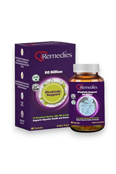 iremedies دعم البروبيوتيك + 50 مليار وحدة تشكيل مستعمرة، 60 كبسولة، 60 حصة