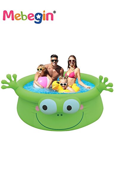 MEBEGIN حوض سباحة قابل للنفخ على شكل ضفدع مقاس 175*62 سم، حوض سباحة سميك قابل...