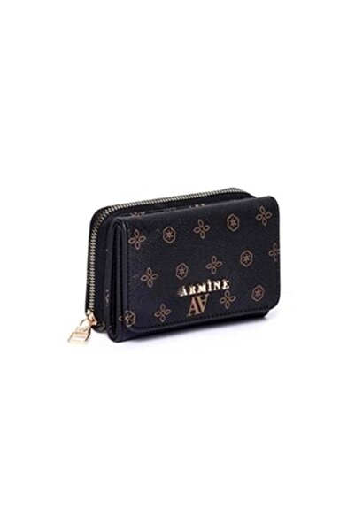 Armine Stylish Small Size Printed Wallet Black Wallet