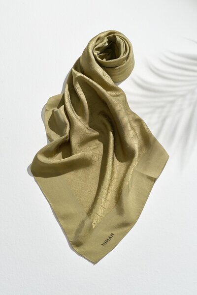 Nihan Jakarlı Pamuk Lyocell Eşarp Haki