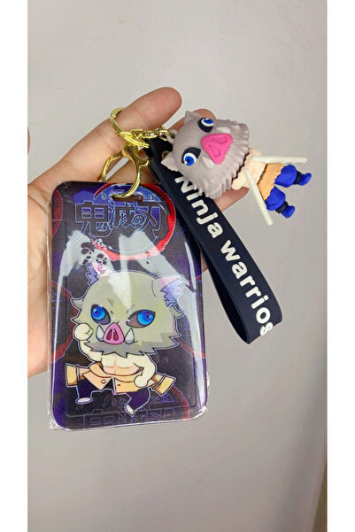 synshop Demon Slayer İnosuke Anime Μπρελόκ από σιλικόνη Θήκη για κάρτες Τσάντα Στολίδι Δώρο για το σχολείο στο νοσοκομείο στην εργασία