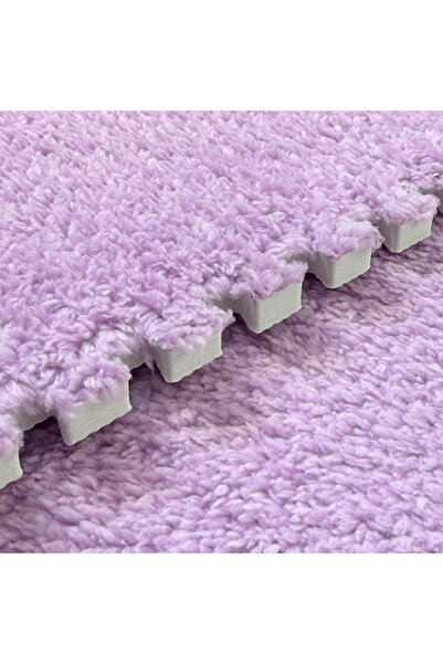PROCART Fluffy puzzle mat, 61.5x61.5x1.7 cm, EVA foam, set of 2 pieces Light purple