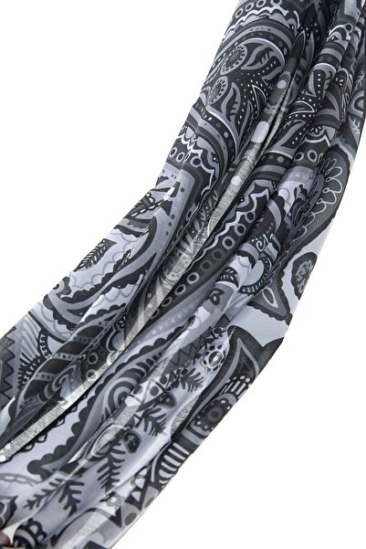 Nihan Desenli Soft Eşarp Ekru