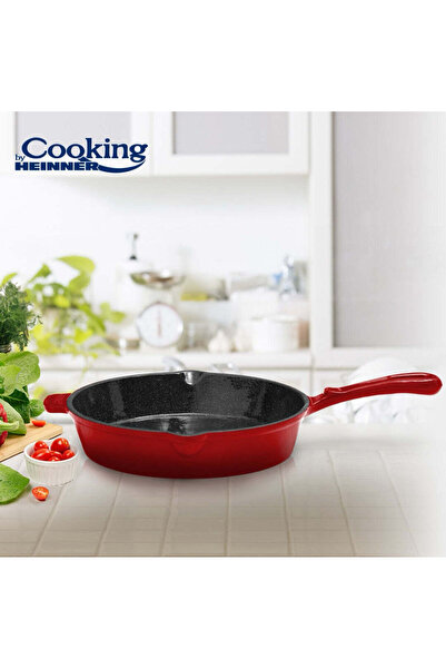 dealshopromania Enameled cast iron frying pan 26 X 5 cm Red Line Cooking by H...