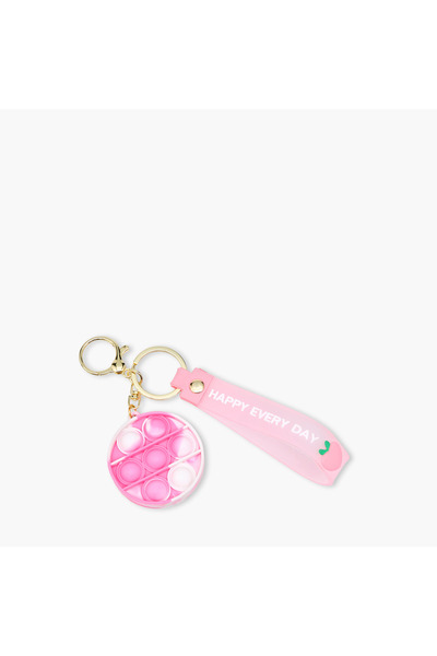 Lifestyle سلسلة مفاتيح Pop It Fidget Toy Accent مع خطاف على شكل جراد البحر