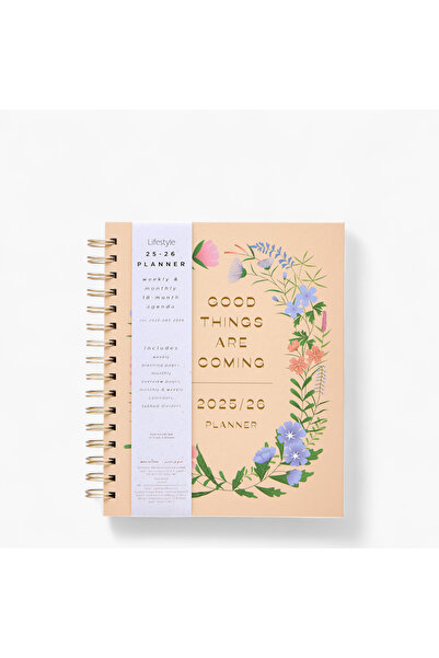 Lifestyle مخطط أجندة مطبوع عليه شعار (١٨ شهرًا) بغلاف مقوى