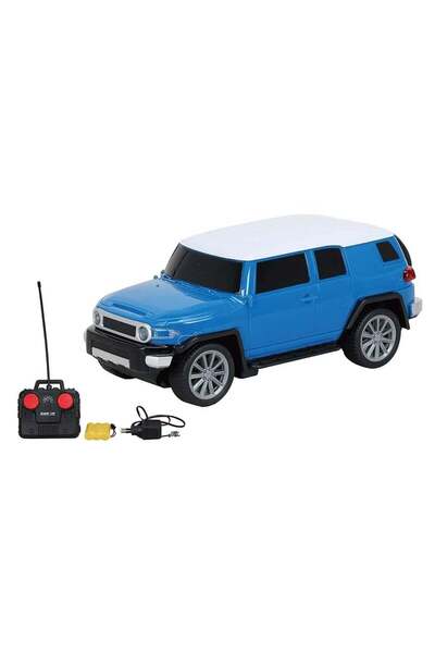 Generic Rechargeable RC Off-Road SUV Toy Car - Blue Toyota FJ Cruiser Style with White Roof