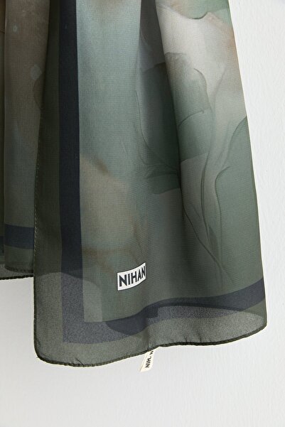 Nihan Floş Natural Fly Şal Haki