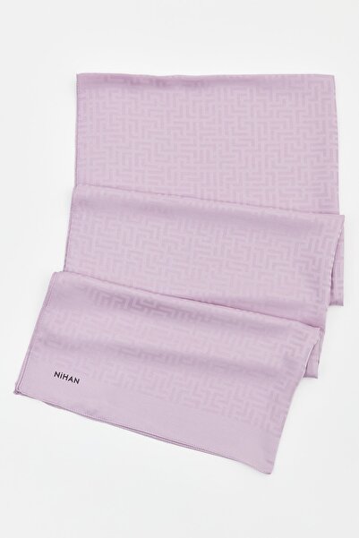 Nihan Monogram Desen Şal Lila