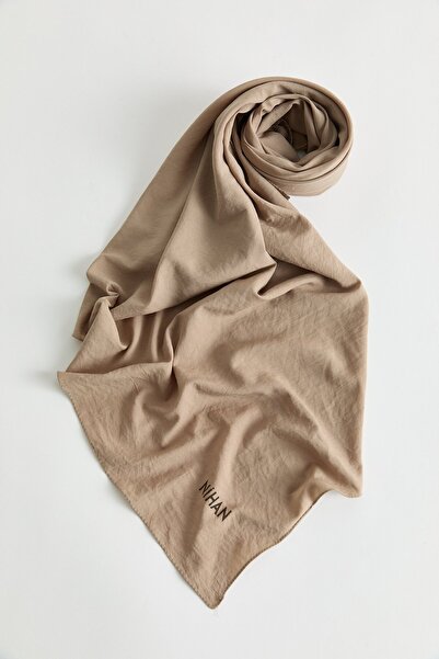 Nihan %100 Pamuk Fresh Eşarp Koyu Vizon