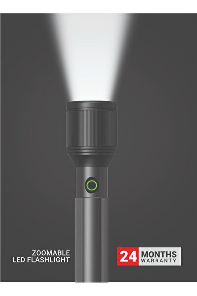 flexy Zoomable LED Flashlight – Ultra-Bright, Rechargeable 4000mAh, 3 Modes, Durable