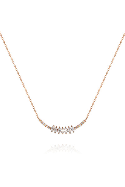 Pare Pırlanta 0,19 Karat Pırlantalı Markiz Trend Kolye