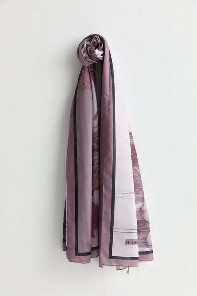 Nihan Floş Natural Fly Şal Gül Kurusu