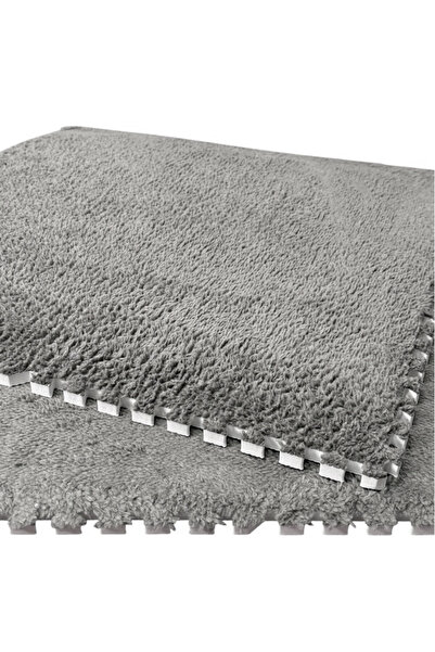 PROCART Fluffy puzzle mat, 61.5x61.5x1.7 cm, EVA foam, set of 2 pieces Grey
