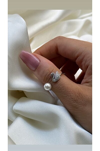 ÖNKÜTAKI خاتم فولاذي طراز لؤلؤة البجعة