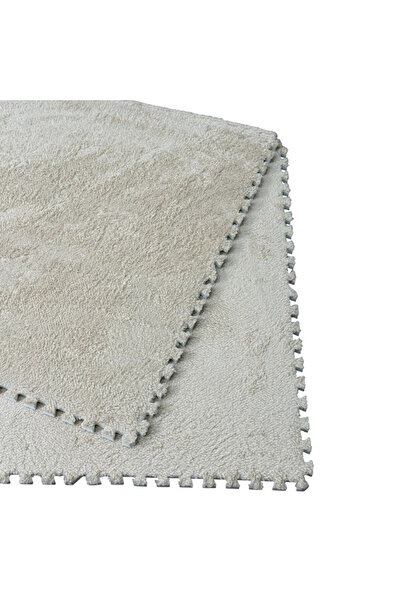 PROCART Fluffy puzzle mat, 61.5x61.5x1.7 cm, EVA foam, set of 2 pieces Light coffee