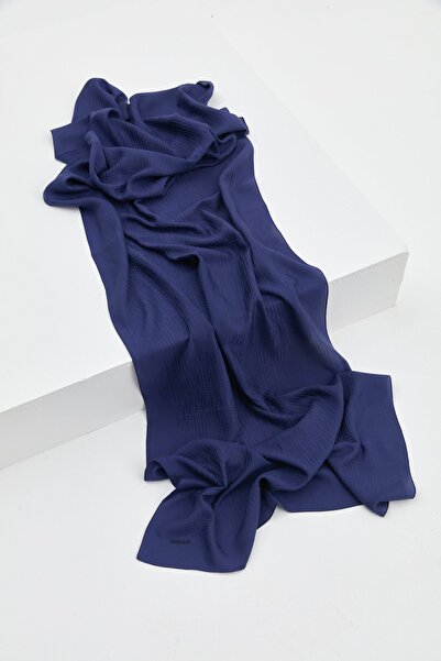 Nihan Jakarlı Pamuk Lyocell Şal Lacivert