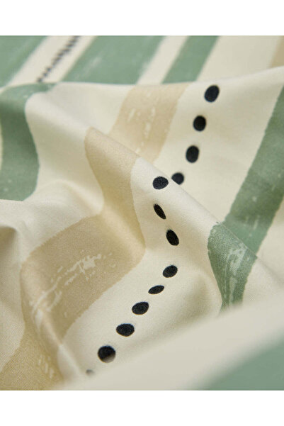 REDTAG Green 3 Piece Printed Flat Sheet (King Size)